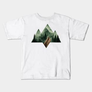 Misty Mountain Triptych Kids T-Shirt